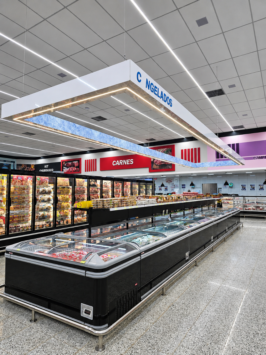Supermercado — congelados e carnes