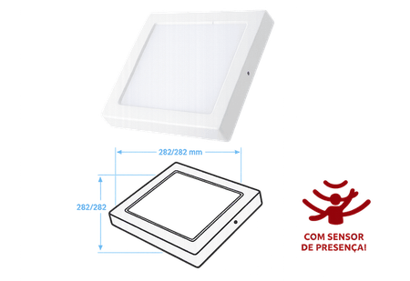 Painel de LED 18W Sobrepor